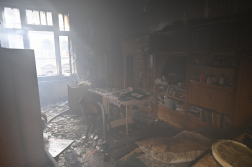 Berendezési tárgyak égtek