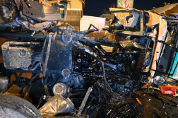 a felborult kukásautó