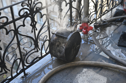 Mosógép egett egy IX. kerületi társasházban