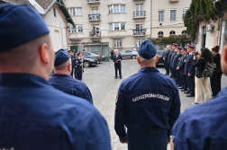 Ünnepség a 135 éves budavári tűzoltó laktanyában