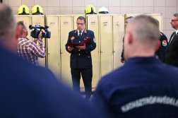 Ünnepség a Belvárosi Katasztrófavédelmi Őrsön